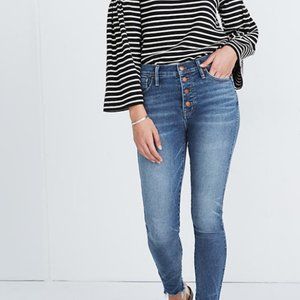 Madewell 10" High Rise Skinny Raw Hem Button Fly Jeans 31